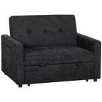 Ashby Convertible Sofa Bed in Jet Black