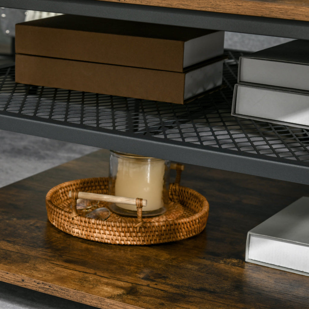 Foundry 3-Tier Coffee Table in Rustic Oak