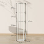 Rowan Shelved Floor Lamp in Oak