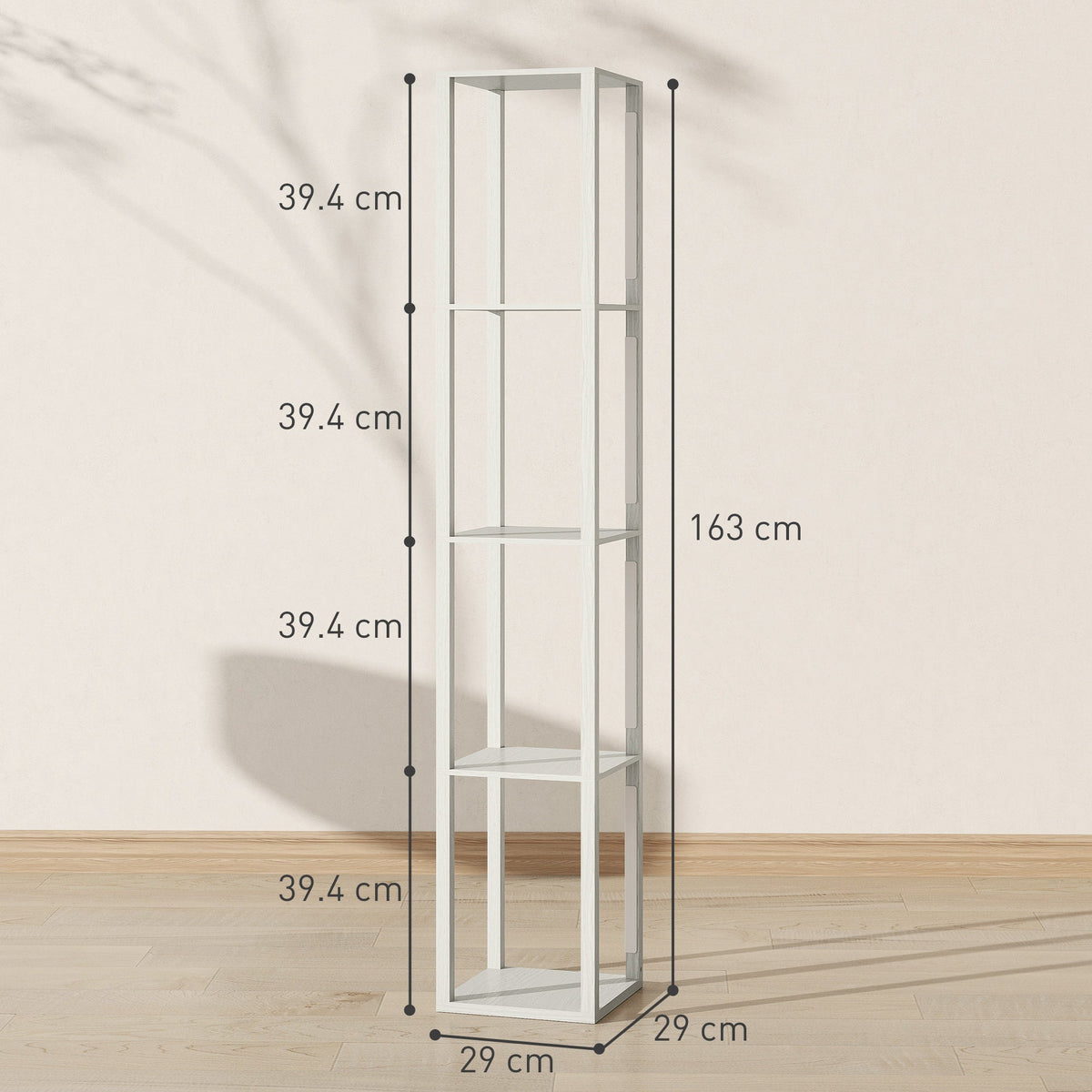 Rowan Shelved Floor Lamp in Oak