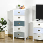 Sutton Slim 5-Drawer Chest in Indigo