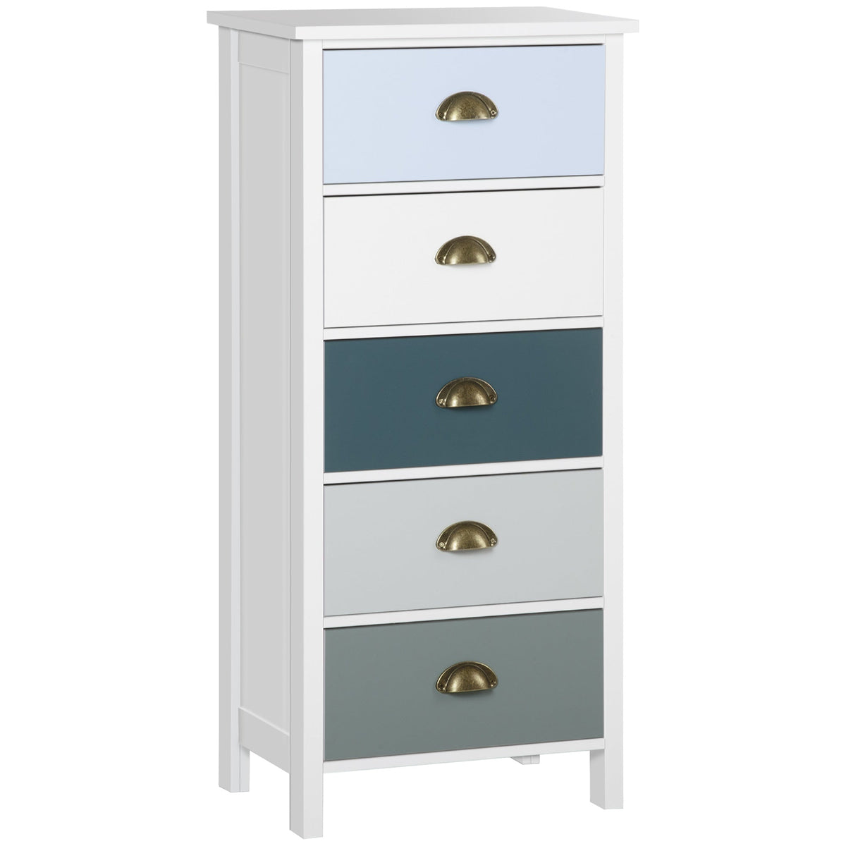 Sutton Slim 5-Drawer Chest in Indigo