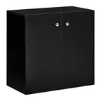 Ridley Two-Shelf Storage Cabinet in Black