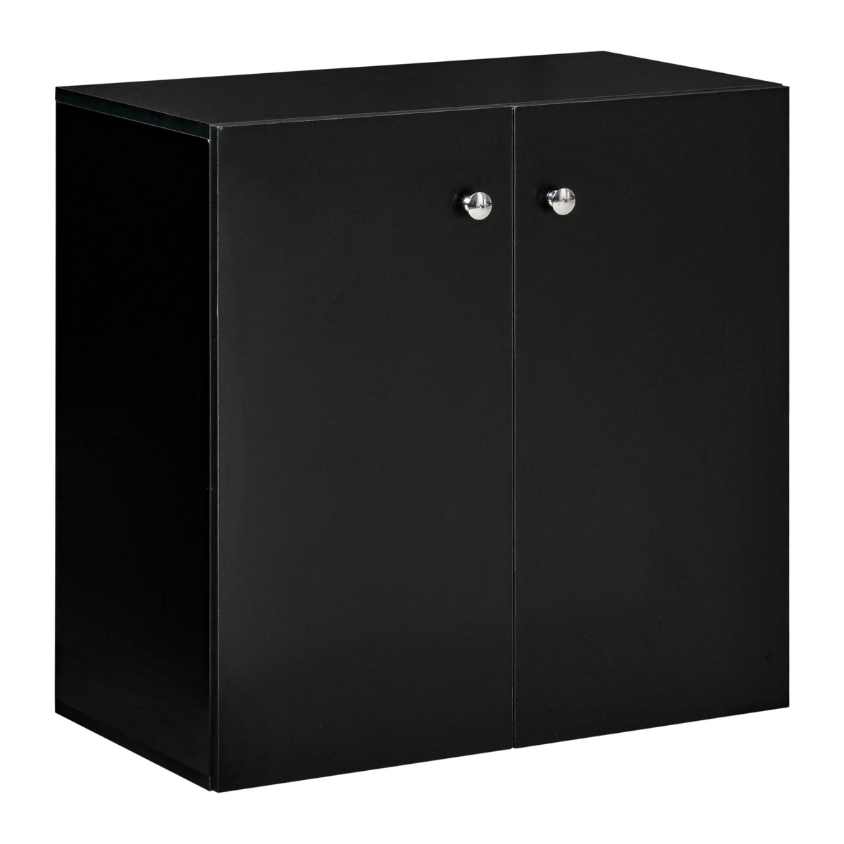 Ridley Two-Shelf Storage Cabinet in Black