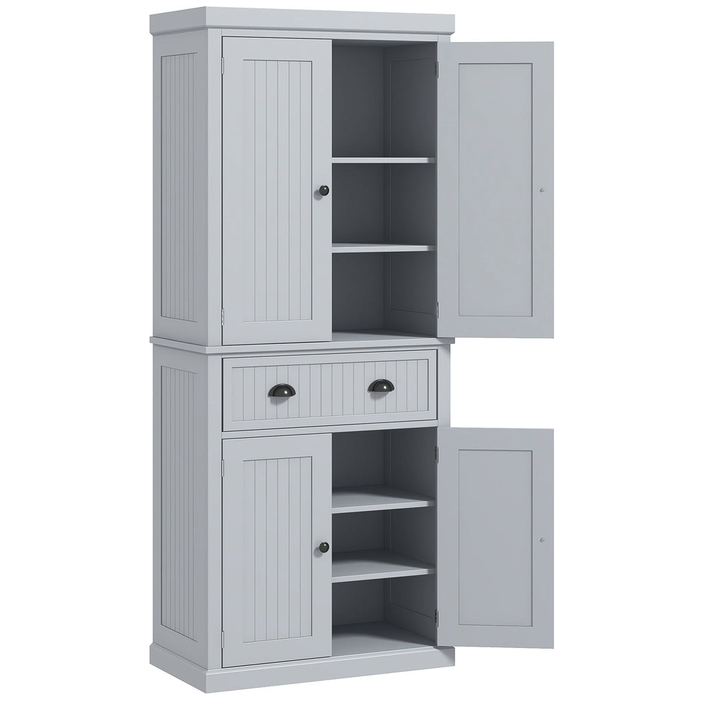 Ridley Mid-Century Kitchen Cabinet in Slate Grey