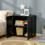 Ridley Two-Shelf Storage Cabinet in Black