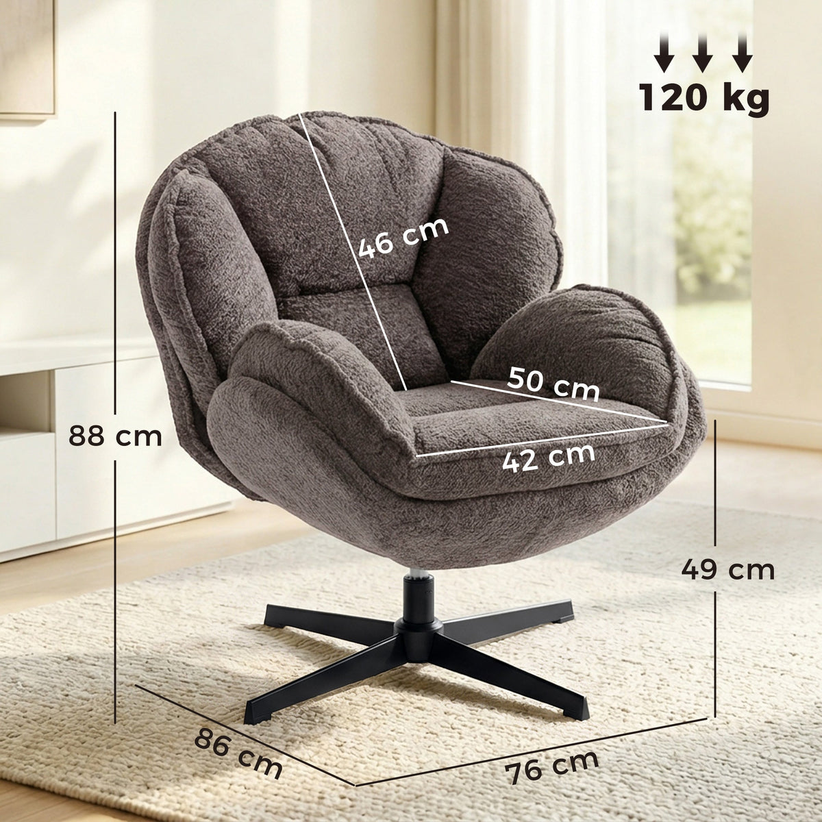 Clifton Velvet Swivel Wingback Chair in Dove Grey