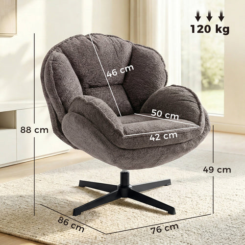 Clifton Velvet Swivel Wingback Chair in Dove Grey