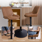 Sinclair Retro Bar Stools in Burnt Orange — Set of 2