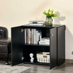 Ridley Two-Shelf Storage Cabinet in Black